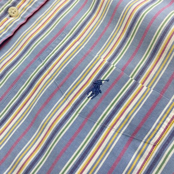 Ralph Lauren Button Down Shirt Mens L Striped Multicolor Long Sleeve Corp Office - Picture 4 of 7